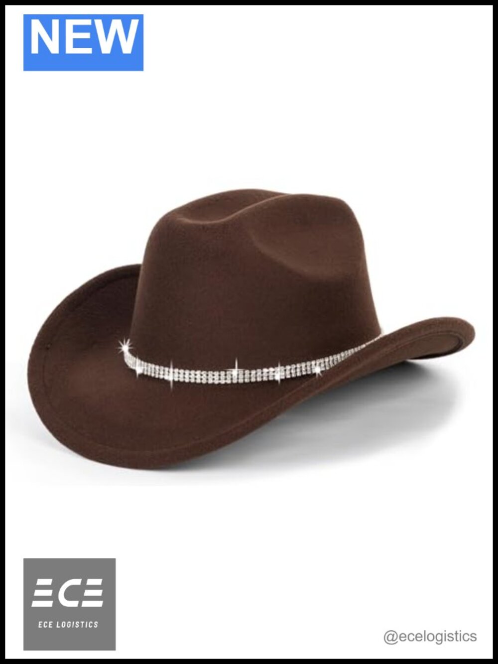 Glitter Silver Rhinestone Cowboy Hat Western Cowgirl Hat